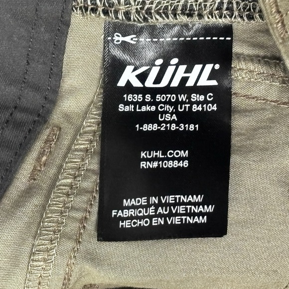 Kuhl Ambush Cargo Shorts Mens 30x11 Green Camo Outdoor Hiking Casual Pockets New - Picture 9 of 14